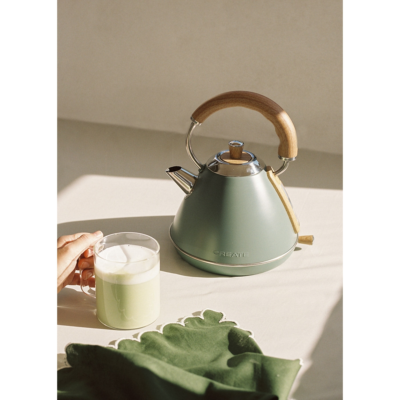 Retro Kettle - Electric Kettle - 1L - Sage Green