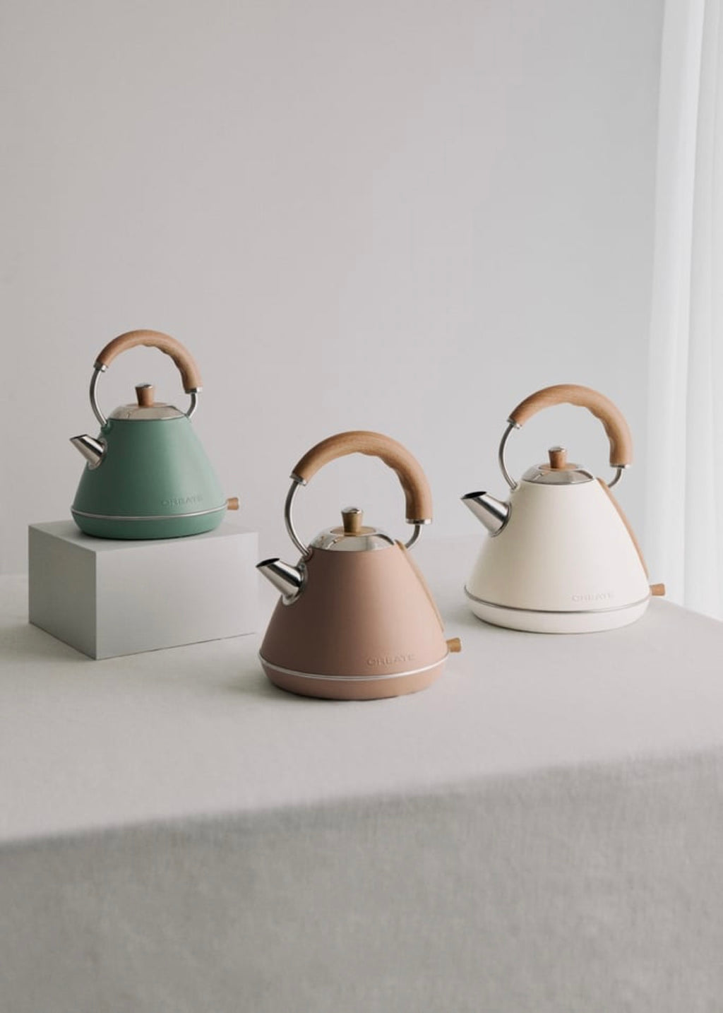 Kettle Retro - Bouilloire Électrique - 1L - Moka
