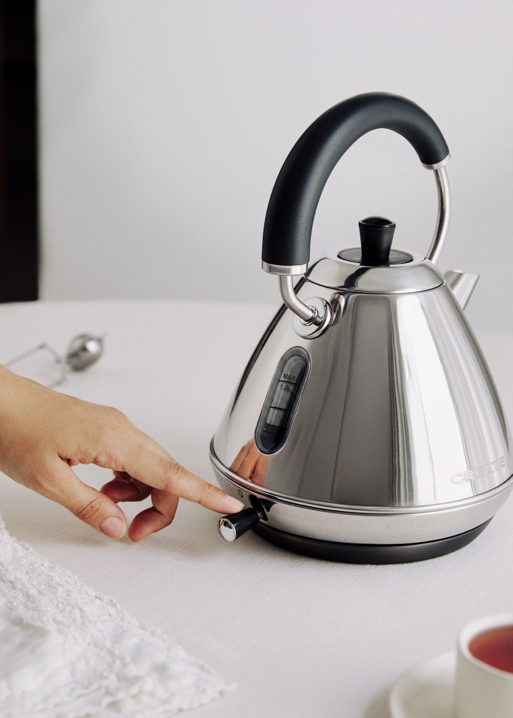 Kettle Retro - Bouilloire Électrique - 1L - Chromé