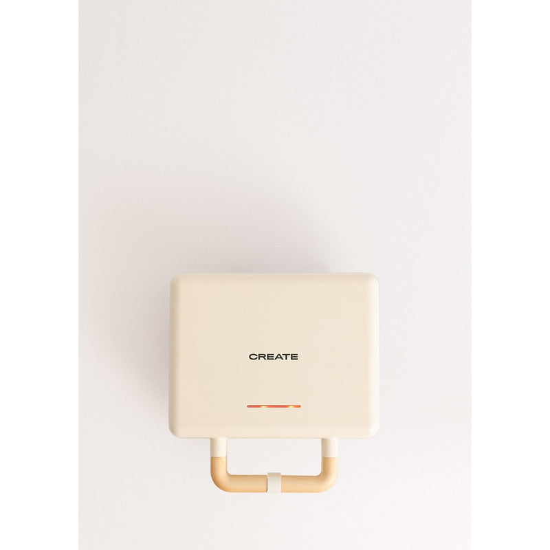 Stone Studio Double - Sandwichera, parrilla y gofrera con platos intercambiables - Blanco roto