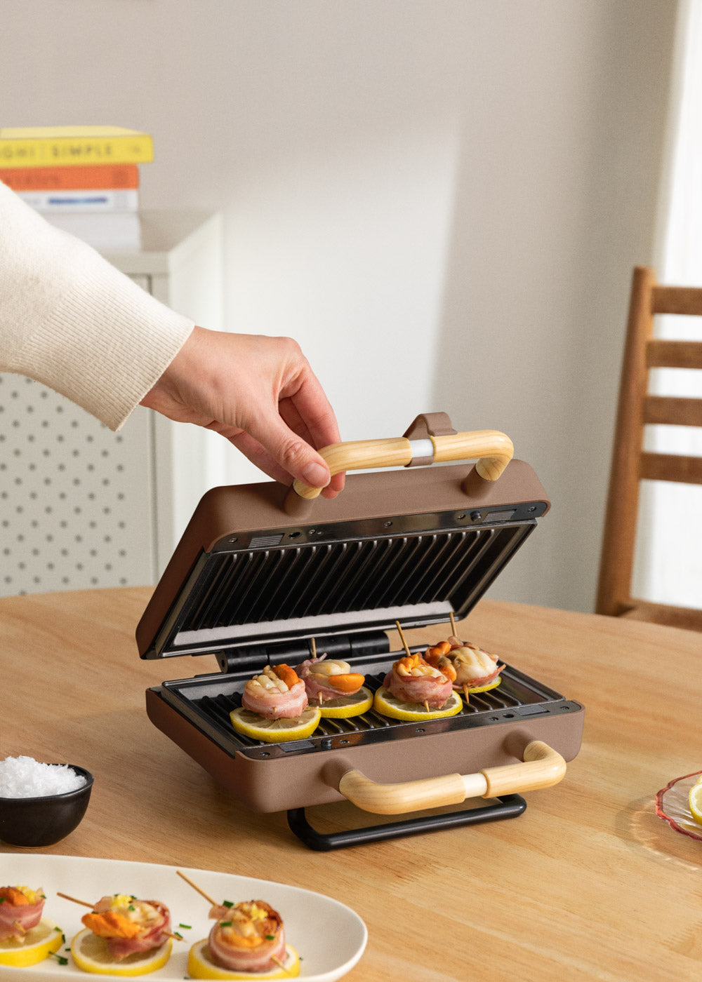 Stone Studio Double - Appareil À Croque-Monsieur, Grill & Gaufrier À Plaques Interchangeables - Moca - Double