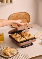 Stone Studio - Sandwichera, Grill y Gofrera - Cuádruple - Moca