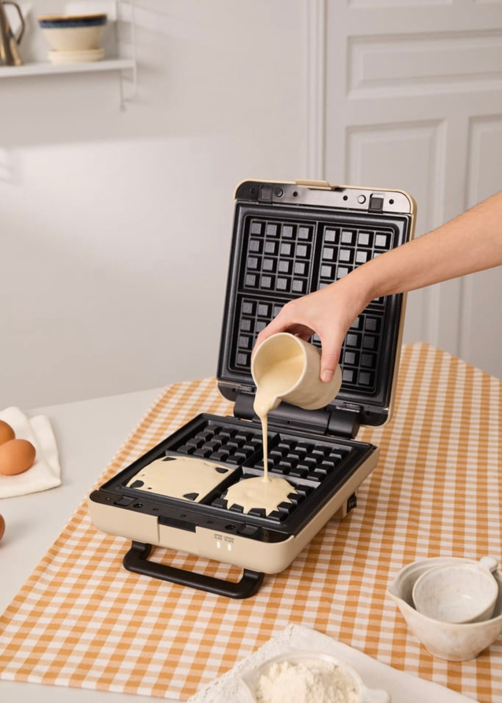 Stone Studio - Appareil À Croque-Monsieur, Grill & Gaufrier - Quadruple - Sable