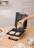 Stone Studio - Appareil À Croque-Monsieur, Grill & Gaufrier - Quadruple - Sable