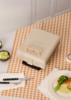 Stone Studio - Appareil À Croque-Monsieur, Grill & Gaufrier - Quadruple - Sable