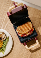 Stone Studio Individuel - Appareil À Croque-Monsieur, Grill Et Gaufrier À Plaques Interchangeables - Bordeaux