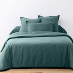 Bedding Set - 3 Pieces - 100% Cotton 140 Thread Count - Teal