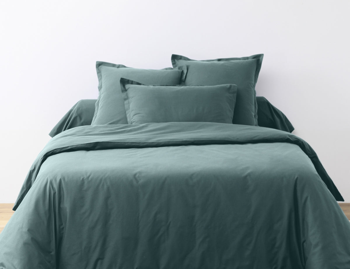 Bedding Set - 3 Pieces - 100% Cotton 140 Thread Count - Teal