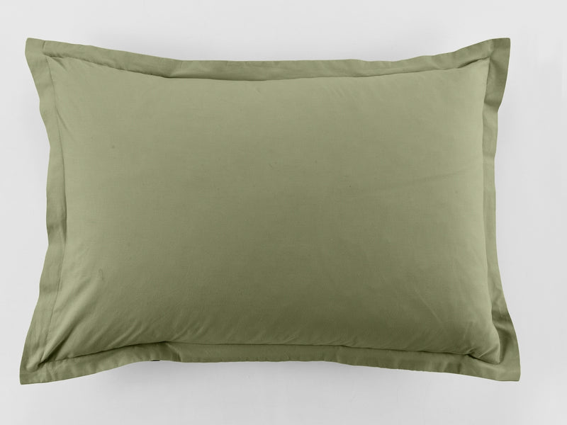 Set of 2 Pillowcases - 100% Cotton 57 Thread Count - Verbena Green