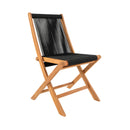 Lot De 2 Chaises De Jardin En Cordes Et Teck - Naturel