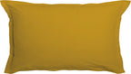 Set of 2 Pillowcases - 100% Cotton 57 Threads - Saffron Yellow