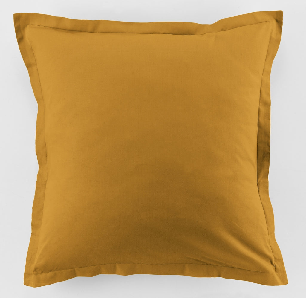 Bedding Set (Duvet Cover + Pillowcases) - 100% Cotton 57 Threads - Saffron Yellow