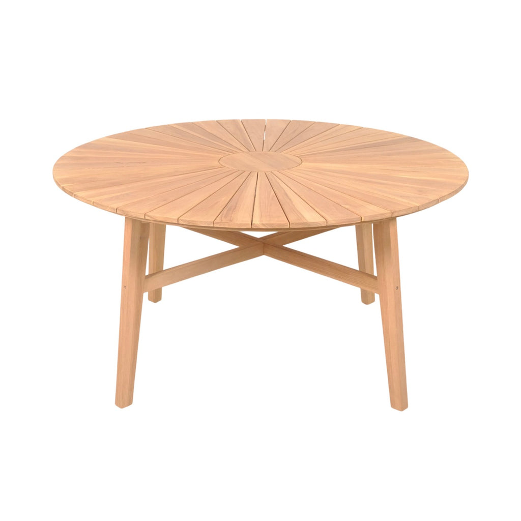 Table De Jardin Ronde En Teck - Naturel