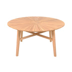 Table De Jardin Ronde En Teck - Naturel