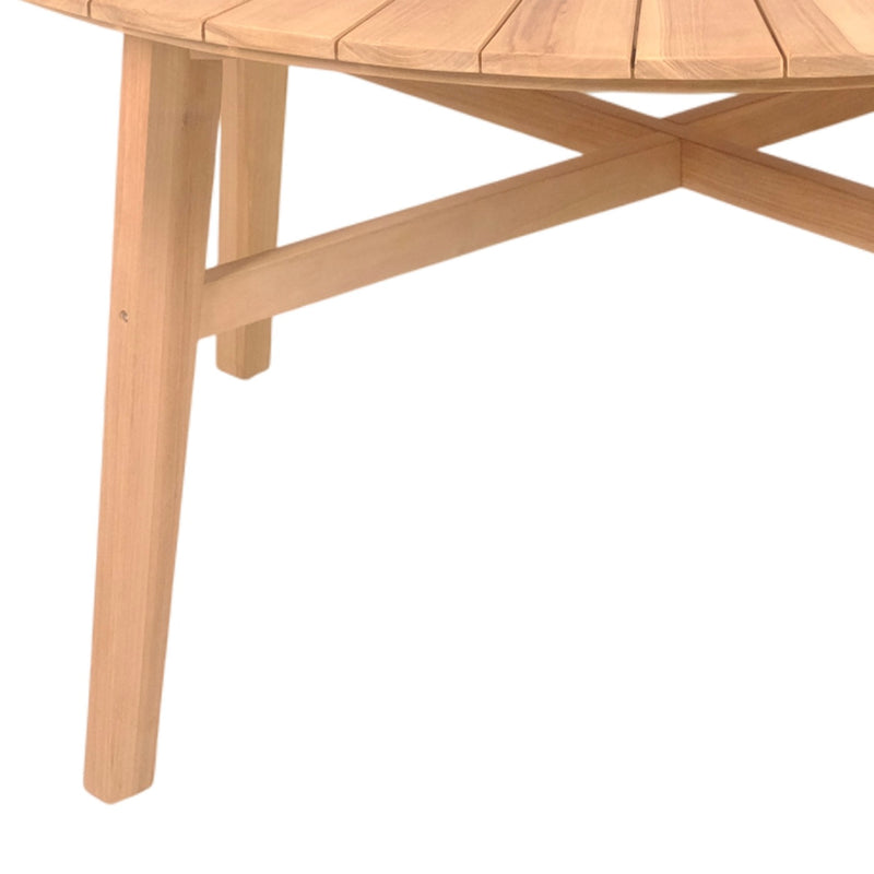Table De Jardin Ronde En Teck - Naturel