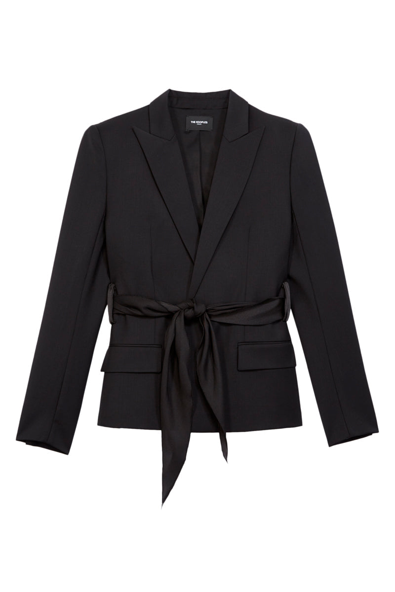 The Kooples - Veste Avec Detail Noeud Ceinture - Femme