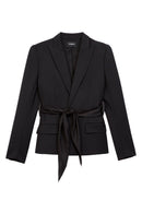 Chaqueta Con Detalle De Cinturón Con Lazo - Mujer