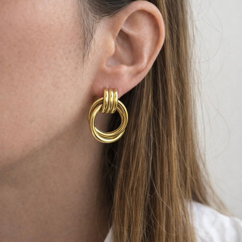 Boucles D'Oreilles Mina - Doré, Argent Ou Bicolore