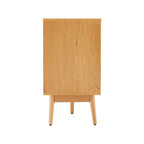 Lounea - Buffet 2 Portes 3 Tiroirs Avec Cannage - Naturel