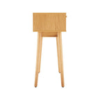 Lounea - Console 2 Tiroirs Avec Cannage - Naturel