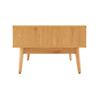 Lounea - Table Basse 1 Tiroir Avec Cannage - Naturel