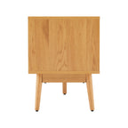 Lounea - Mueble para TV de 2 puertas con rejilla - Natural