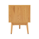Lounea - Meuble Tv 2 Portes Avec Cannage - Naturel