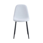 Juego de 4 sillas de tela Bouclette - Blanco