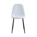 Lot De 4 Chaises En Tissu Bouclette - Blanc