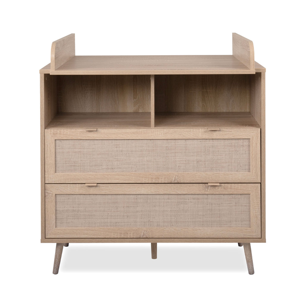 Kessi - Commode À Langer Avec Cannage - Naturel
