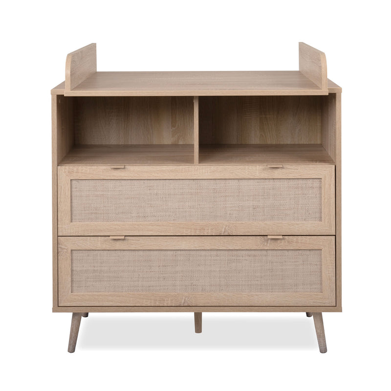 Kessi - Commode À Langer Avec Cannage - Naturel