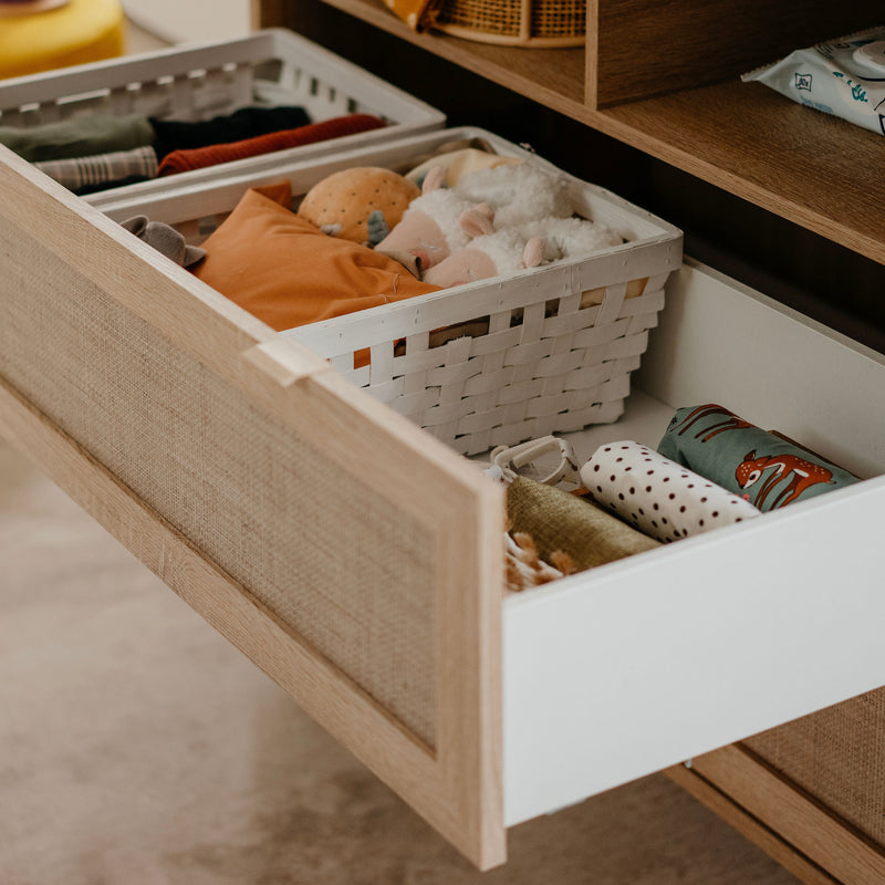 Kessi - Commode À Langer Avec Cannage - Naturel