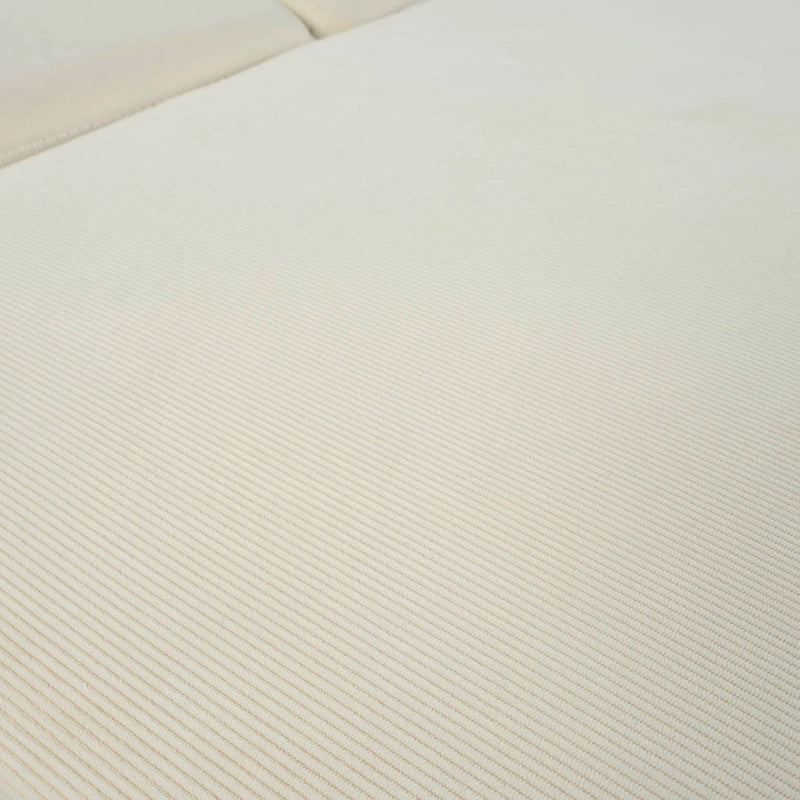Sven - Canapé D'Angle À Gauche Convertible 7 Places Velours - Beige