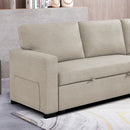 Cozy - Canapé D'Angle Réversible Et Convertible En Tissu - Beige