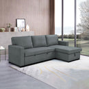 Cozy - Canapé D'Angle Réversible Et Convertible En Tissu - Gris Clair