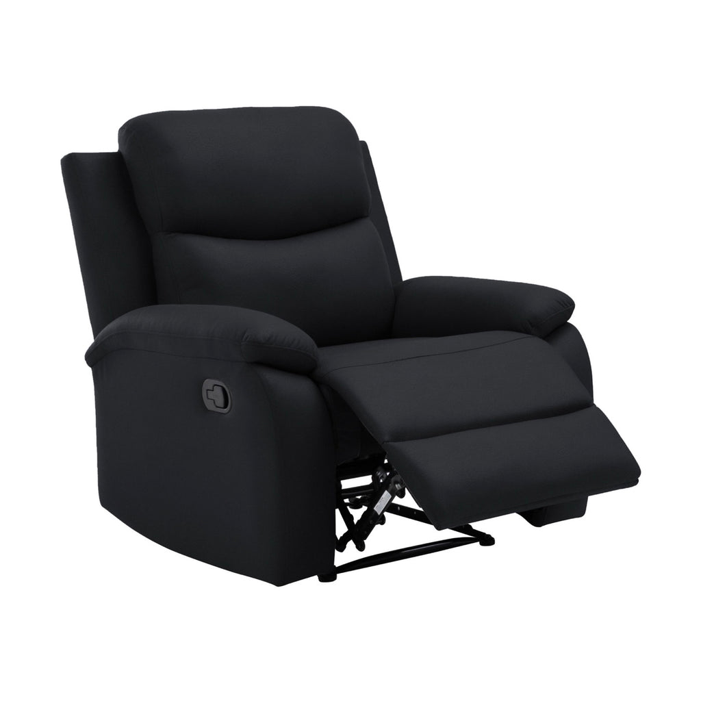 Zolara - Sillón de relajación manual de poliuretano - Negro