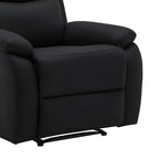Zolara - Sillón de relajación manual de poliuretano - Negro