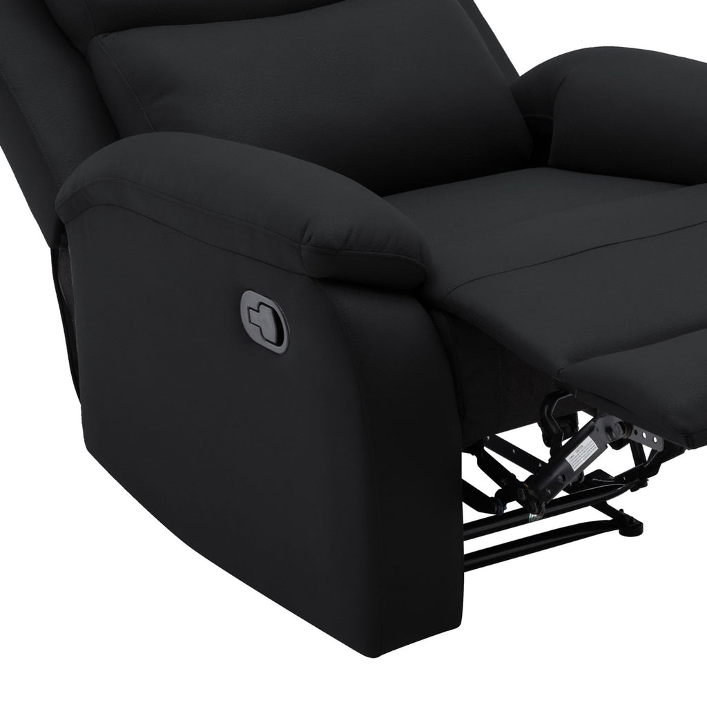 Zolara - Sillón de relajación manual de poliuretano - Negro