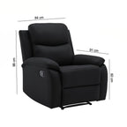 Zolara - Sillón de relajación manual de poliuretano - Negro