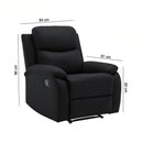 Zolara - Fauteuil De Relaxation Manuel En Pu - Noir