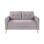 Glimar - Sofá Fijo de Microfibra 2 Plazas - Gris Claro