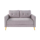 Glimar - Canapé 2 Places Fixes En Microfibre - Gris Clair