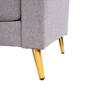 Glimar - Canapé 2 Places Fixes En Microfibre - Gris Clair
