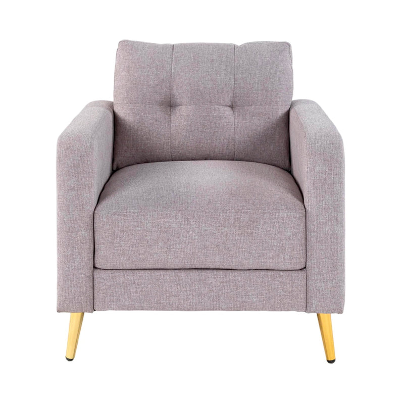 Glimar - Fauteuil En Microfibre - Gris Clair
