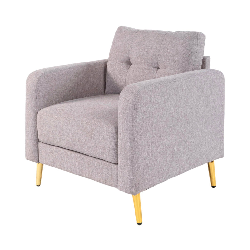 Glimar - Sillón de Microfibra - Gris Claro
