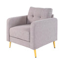 Glimar - Fauteuil En Microfibre - Gris Clair
