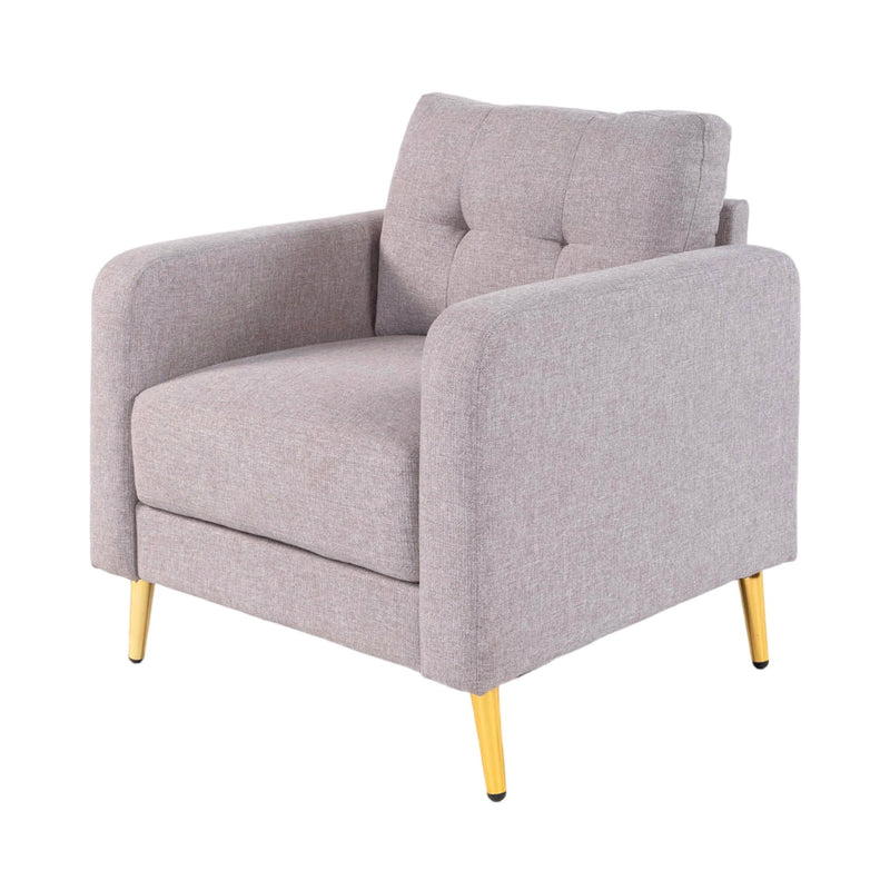 Glimar - Fauteuil En Microfibre - Gris Clair