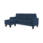 Lumina - Reversible Corner Sofa With Microfiber Ottoman - Blue