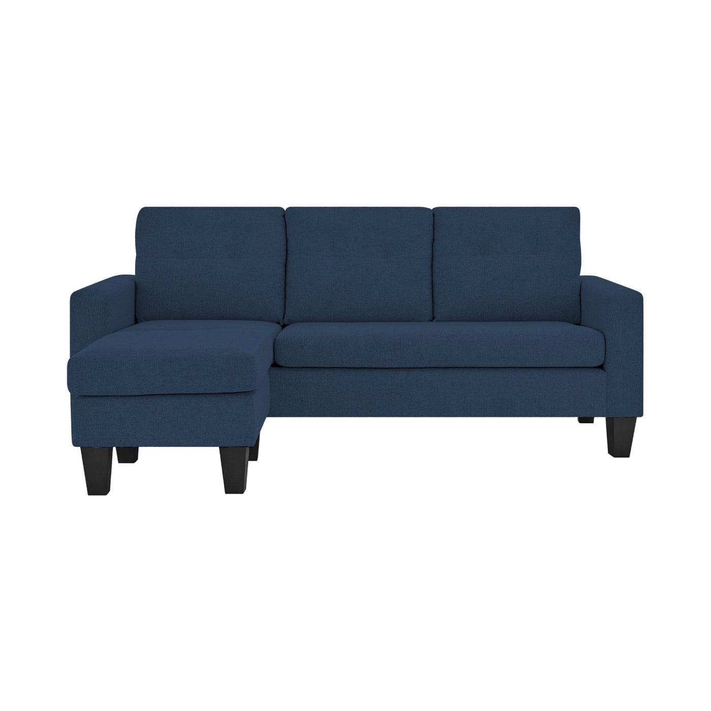 Lumina - Reversible Corner Sofa With Microfiber Ottoman - Blue