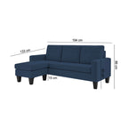 Lumina - Reversible Corner Sofa With Microfiber Ottoman - Blue